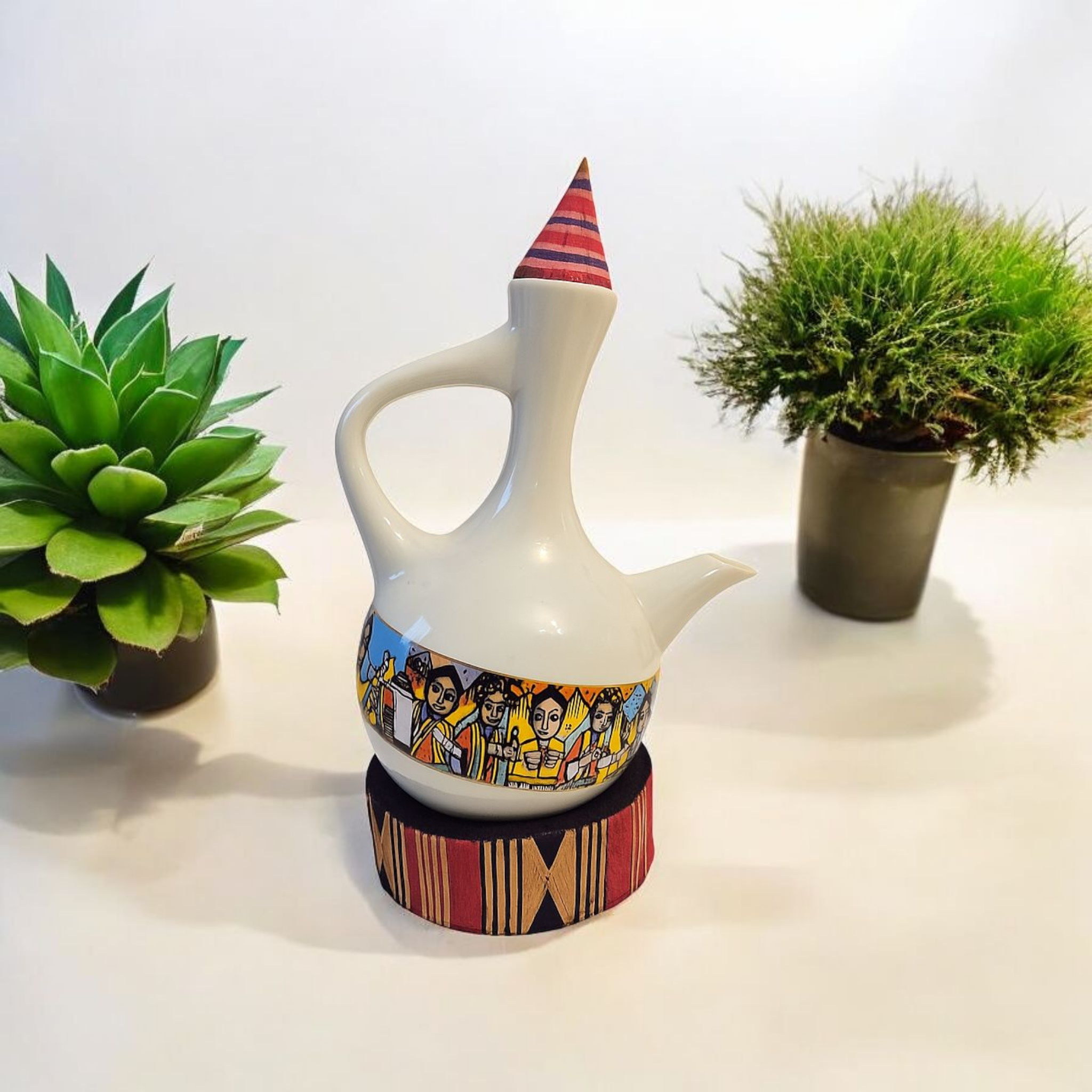 Traditional white Jebena 